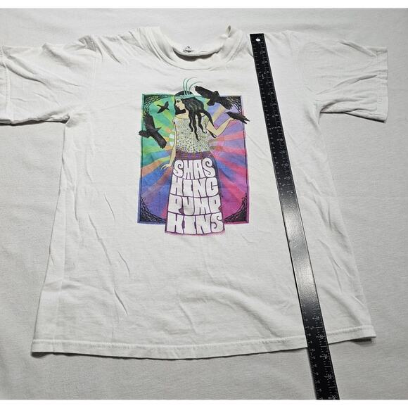 Smashing Pumpkins 2008 Tour T Shirt Size Small Retro Psychedelic Crow - Picture 5 of 11